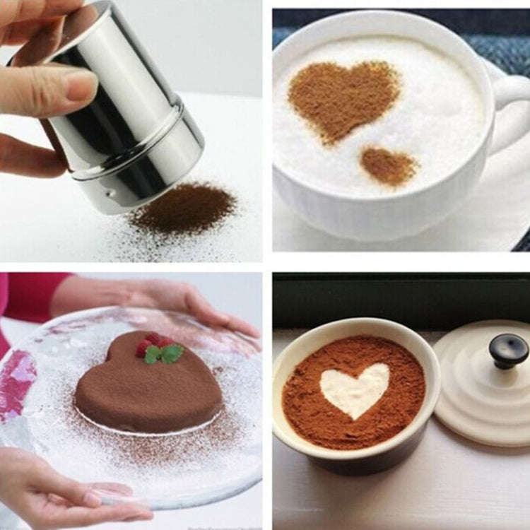 Stainless Steel 304 Dusting Powder Condiment Tank Fine Mesh Barrel Cocoa Powder Household Kitchen...