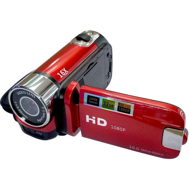 16X Digital Zoom HD 16 Million Pixel Home Travel DV Camera, US Plug(Red)