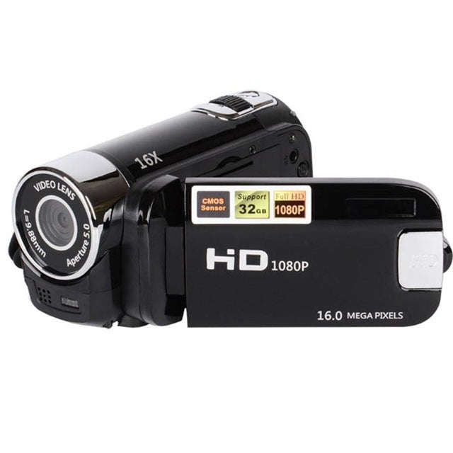 16X Digital Zoom HD 16 Million Pixel Home Travel DV Camera, US Plug(Black)