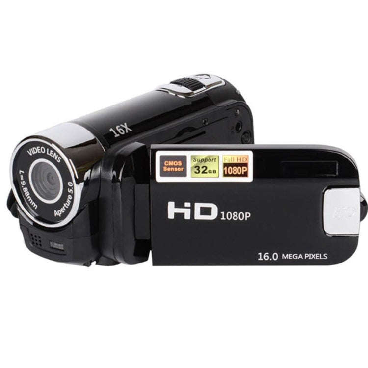 16X Digital Zoom HD 16 Million Pixel Home Travel DV Camera, US Plug(Black)