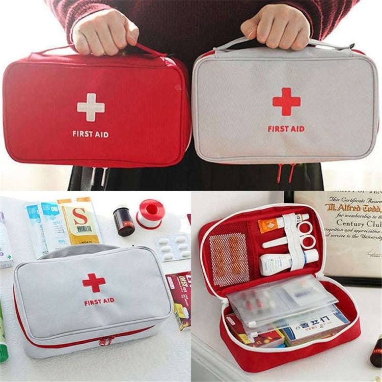 Travel First Aid Kit Bag Home Emergency Survival Rescue Box(Red)