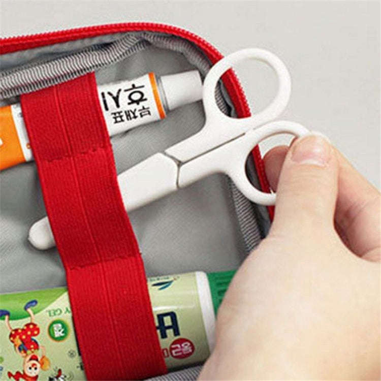 Travel First Aid Kit Bag Home Emergency Survival Rescue Box(Red)