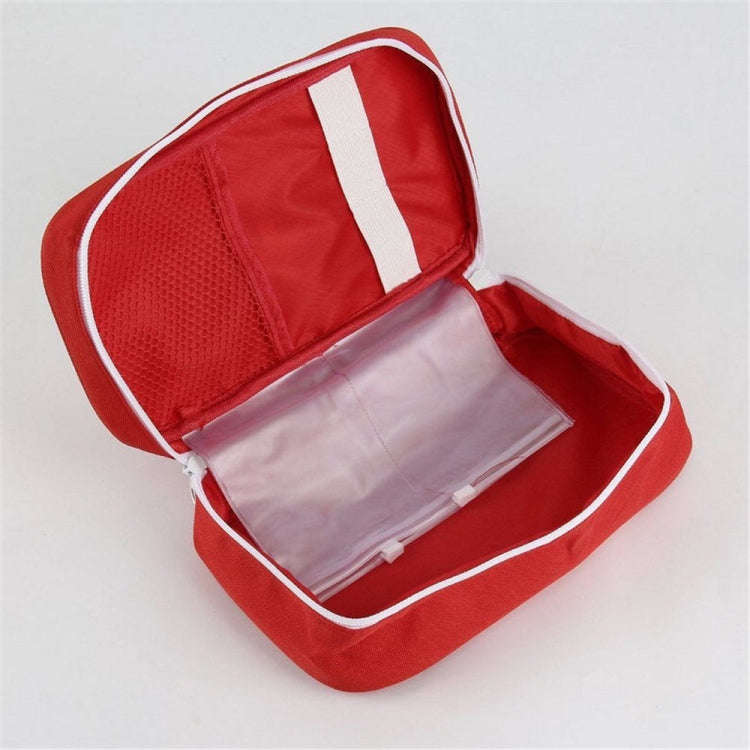 Travel First Aid Kit Bag Home Emergency Survival Rescue Box(Red)