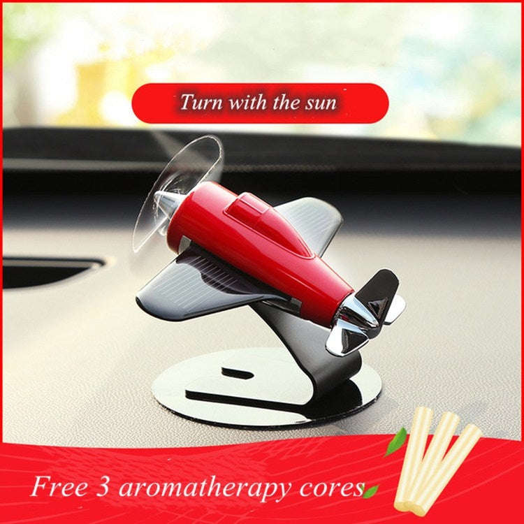 Aromatherapy Decorations for Cars Solar Aircraft Car Decorations(Silver)