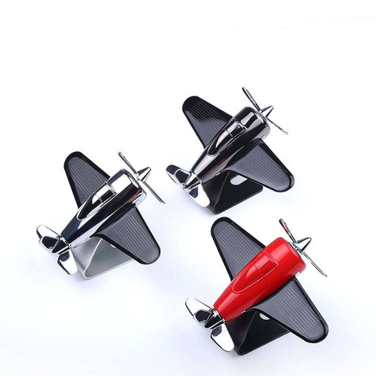 Aromatherapy Decorations for Cars Solar Aircraft Car Decorations(Silver)