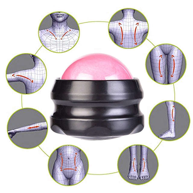 Body Therapy Foot Back Waist Hip Relaxer Massage Roller Ball(Pink)