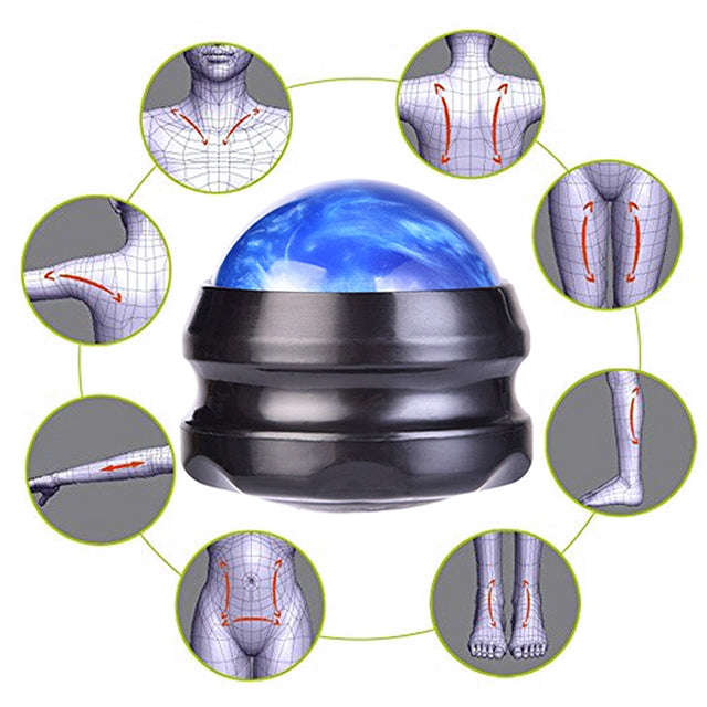 Body Therapy Foot Back Waist Hip Relaxer Massage Roller Ball(Blue)