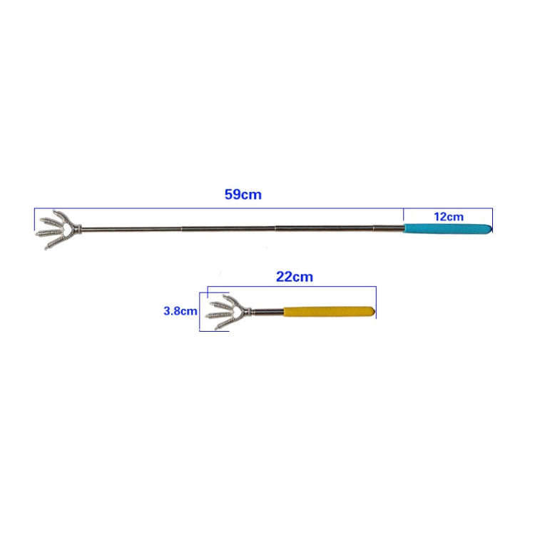 Practical Handy Stainless Telescopic Pocket Scratching Massage Kit Bear claw back scratcher(Color...