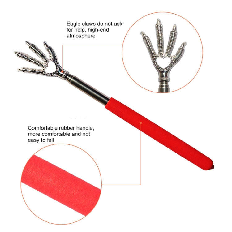 Practical Handy Stainless Telescopic Pocket Scratching Massage Kit Bear claw back scratcher(Color...