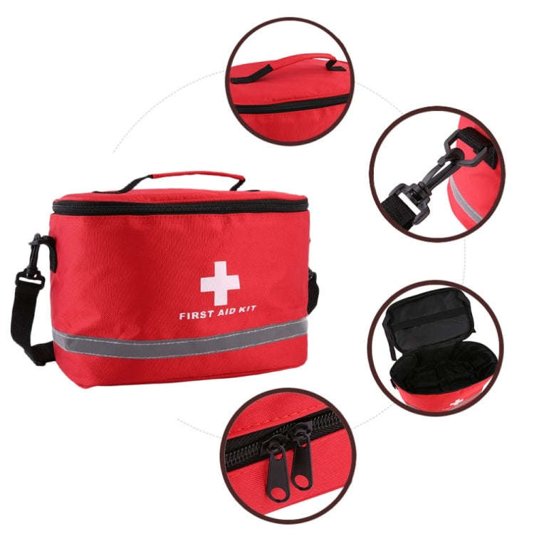 Outdoor First Aid Kit Sports Camping Bag Home Emergency Survival Package(Red)