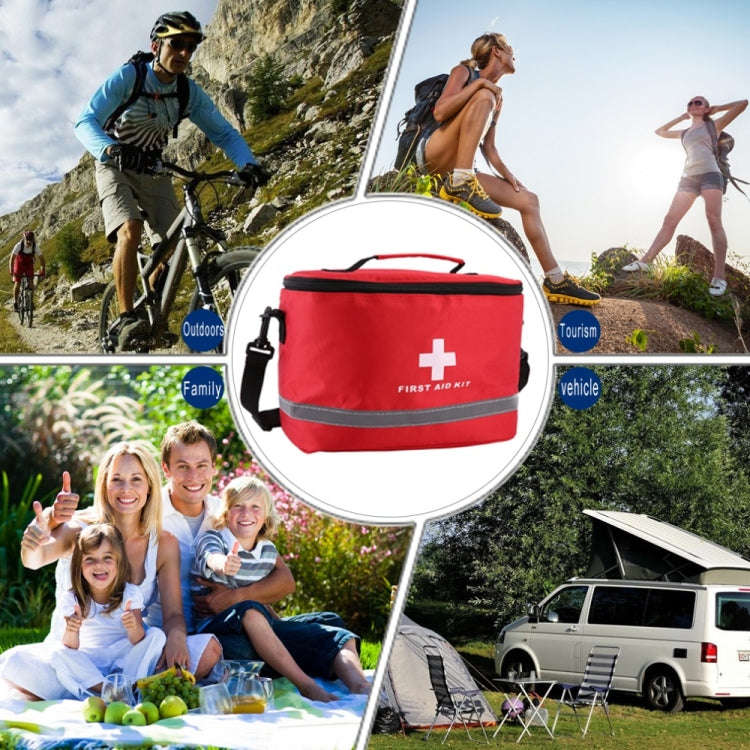 Outdoor First Aid Kit Sports Camping Bag Home Emergency Survival Package(Red)
