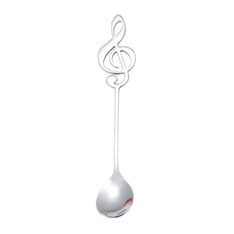 Creative Musical Note Spoon Coffee Stirring Scoop Stainless Steel Titanium Music Bar Spoon Gift S...