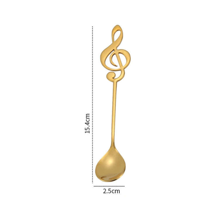 Creative Musical Note Spoon Coffee Stirring Scoop Stainless Steel Titanium Music Bar Spoon Gift S...