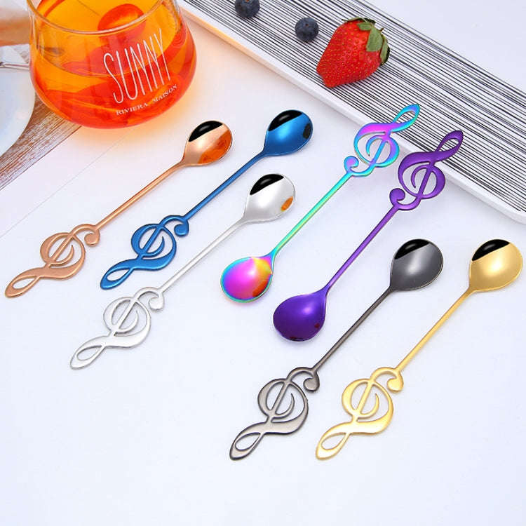 Creative Musical Note Spoon Coffee Stirring Scoop Stainless Steel Titanium Music Bar Spoon Gift S...