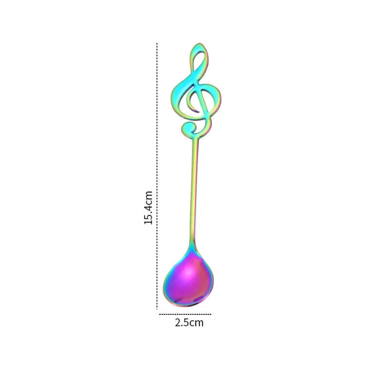 Creative Musical Note Spoon Coffee Stirring Scoop Stainless Steel Titanium Music Bar Spoon Gift S...