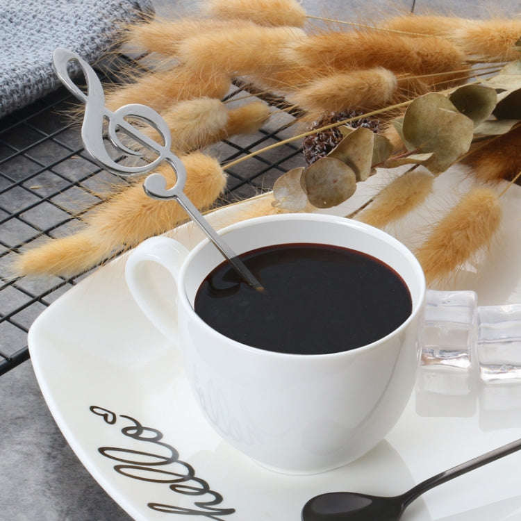 Creative Musical Note Spoon Coffee Stirring Scoop Stainless Steel Titanium Music Bar Spoon Gift S...