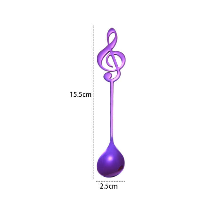 Creative Musical Note Spoon Coffee Stirring Scoop Stainless Steel Titanium Music Bar Spoon Gift S...