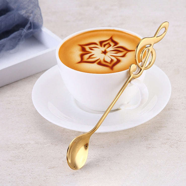 Creative Musical Note Spoon Coffee Stirring Scoop Stainless Steel Titanium Music Bar Spoon Gift S...