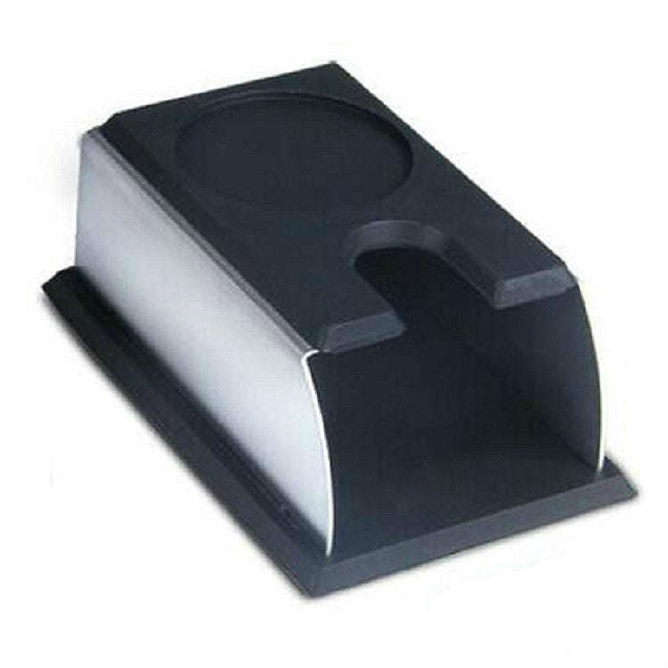 Stainless Steel Silicone Espresso Coffee Tamper Stand Barista Tool Powder Pad Hammer Pad(Black)