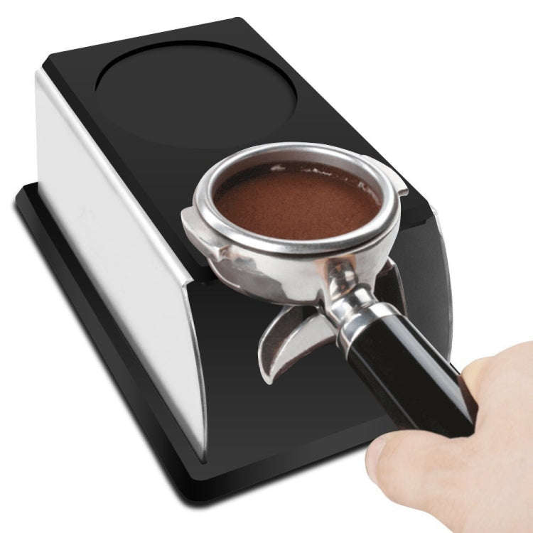 Stainless Steel Silicone Espresso Coffee Tamper Stand Barista Tool Powder Pad Hammer Pad(Brown)