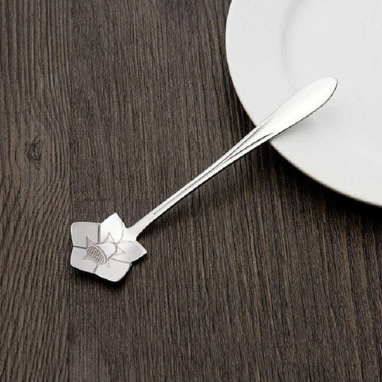 3 PCS Stainless Steel Household Creative Flower Spoon Coffee Stirring Spoon, Style:Bellflower Spoon