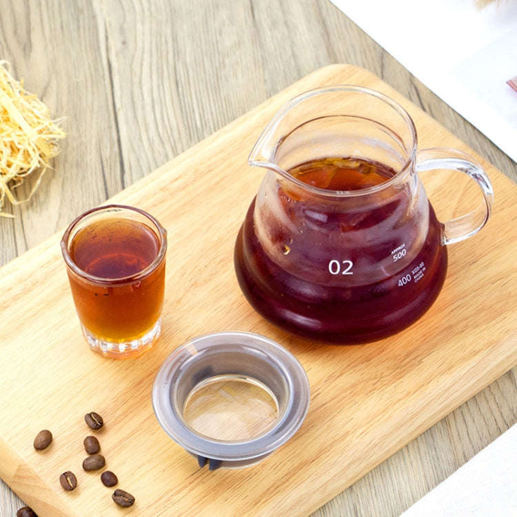 Heat-resistant Hand-made Coffee Glass Pot Cloud Coffee Sharing Pot, Specification:600ml Integrate...