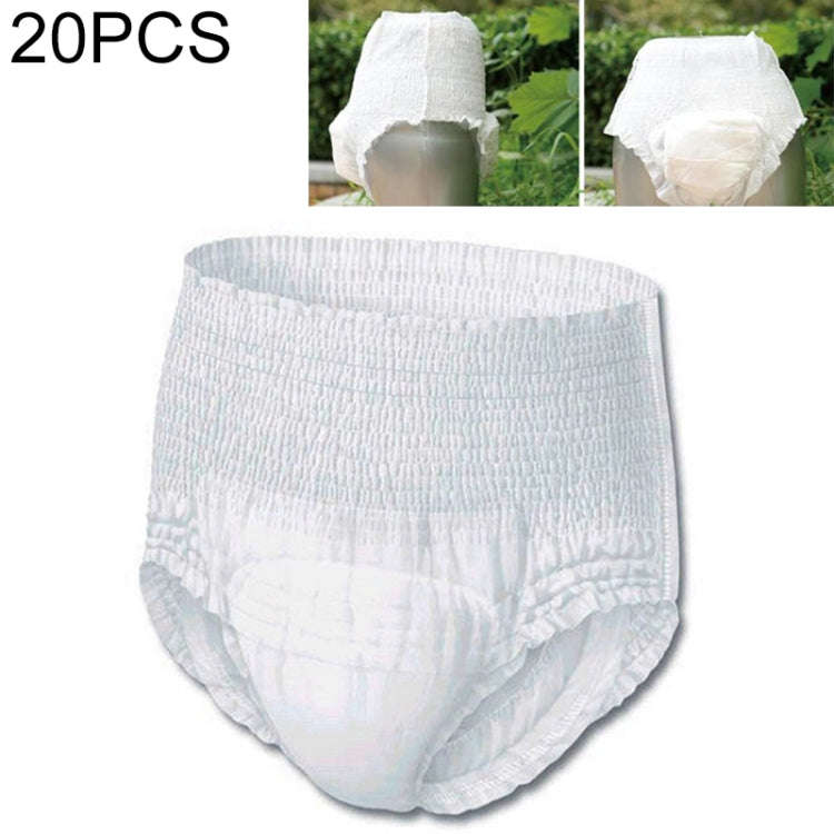 20 PCS Adult and Elderly Underpants Elastic Diapers, Size:XL