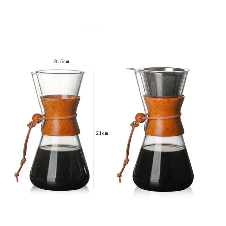 Heat Resistant Glass Coffee Pot Convenient Hand Made Pot, Specification:600ml Coffee Pot with Str...
