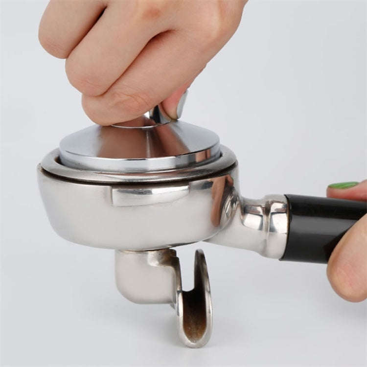 Stainless Steel Solid Wood Handle Integrated Coffee Powder, Specification:57.5mm, Color:Rosewood ...