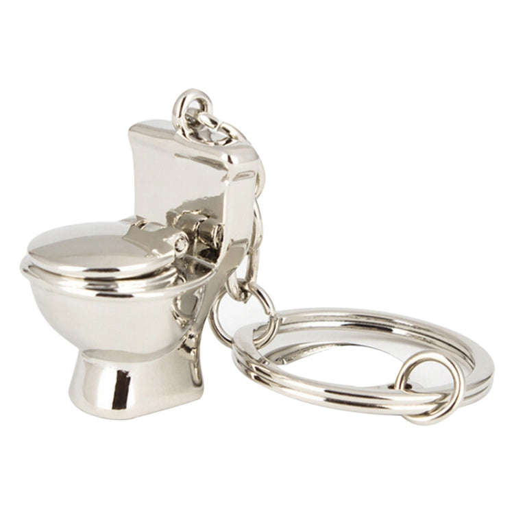 Classic 3D Keychain Mini Toilet Key Ring Chain Bathroom Cute Creative Gift trinket Car Styling De...