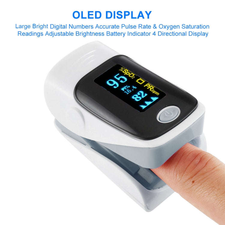 AB-80 Precision Finger Pulse Oximeter Blood Oxygen Monitor(Grey)