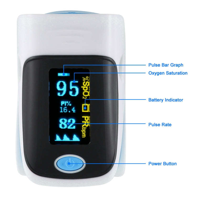 AB-80 Precision Finger Pulse Oximeter Blood Oxygen Monitor(Blue)