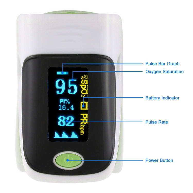 AB-80 Precision Finger Pulse Oximeter Blood Oxygen Monitor(Green)