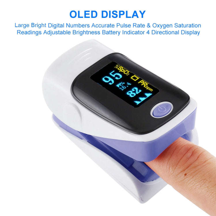AB-80 Precision Finger Pulse Oximeter Blood Oxygen Monitor(Purple)