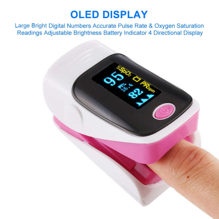 AB-80 Precision Finger Pulse Oximeter Blood Oxygen Monitor(Pink)