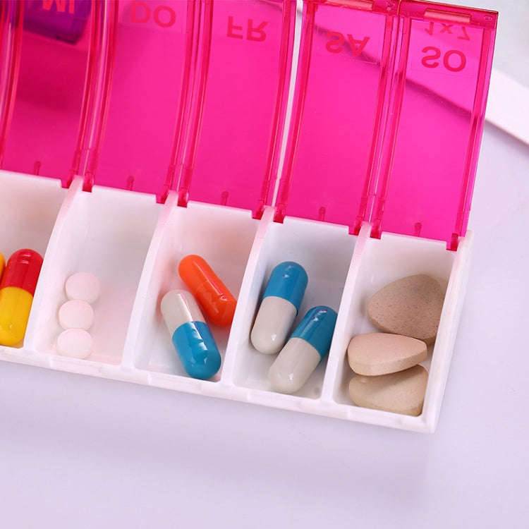 Portable Seven-part Mini Storage Pill Box(Green)