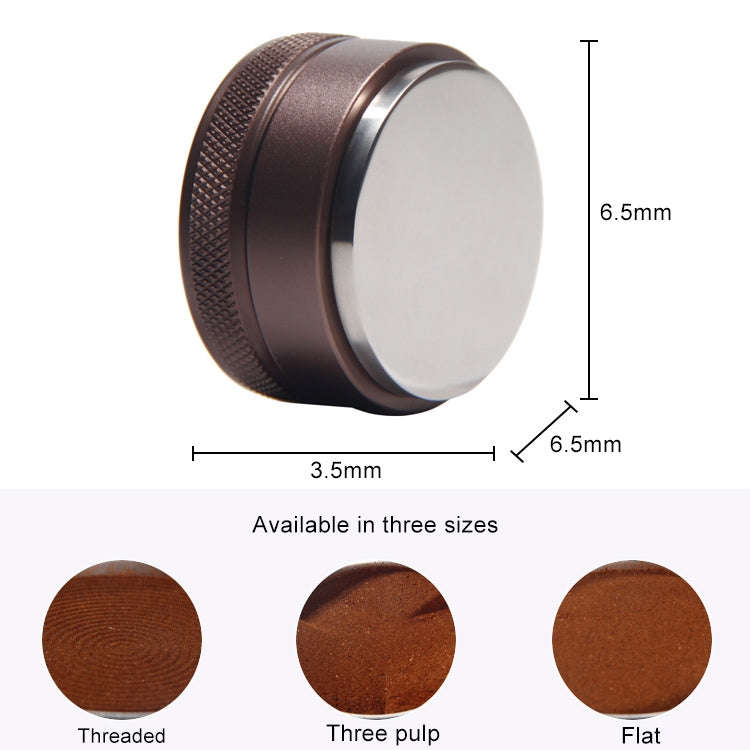 Macaron Stainless Steel Coffee Powder Flat Powder Filling Device, Specification:Flat(Black)