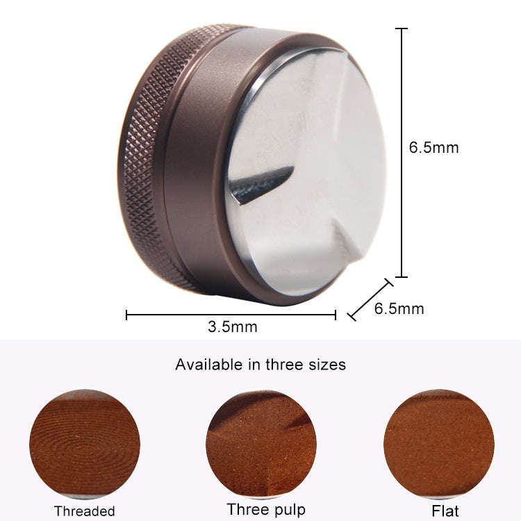 Macaron Stainless Steel Coffee Powder Flat Powder Filling Device, Specification:Three Pulp(Black)