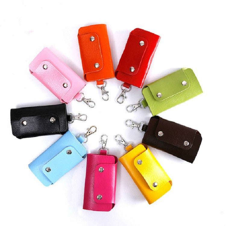 2 PCS Leather Car Key Cover Key Case(Red)