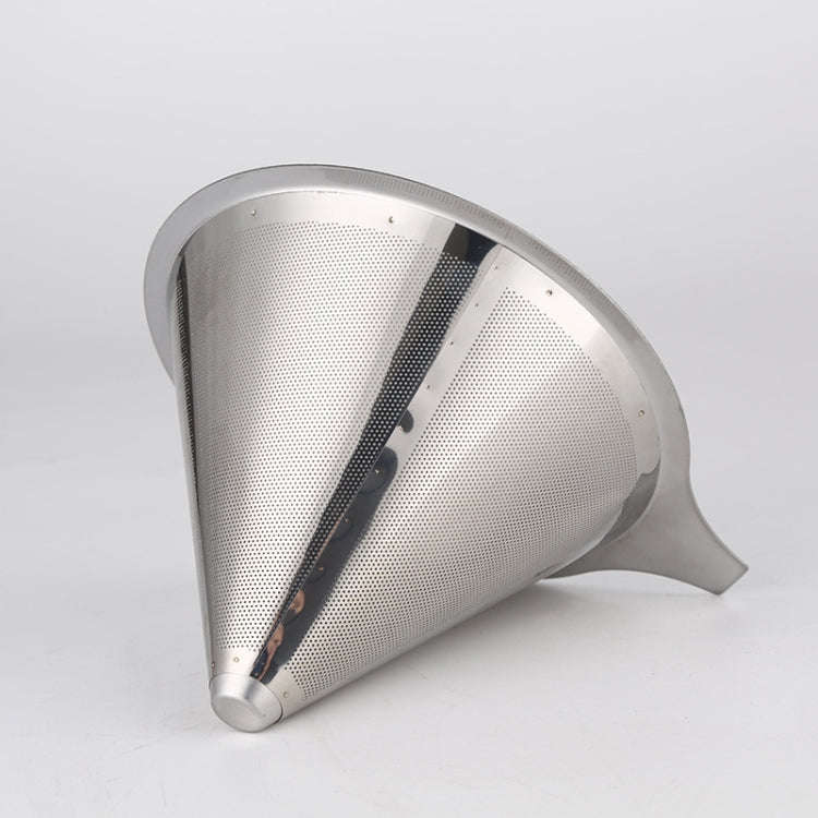 Stainless Steel Filter Cone Filter Cartridge Tea Coffee Free Paper Filter Cup(Silver)