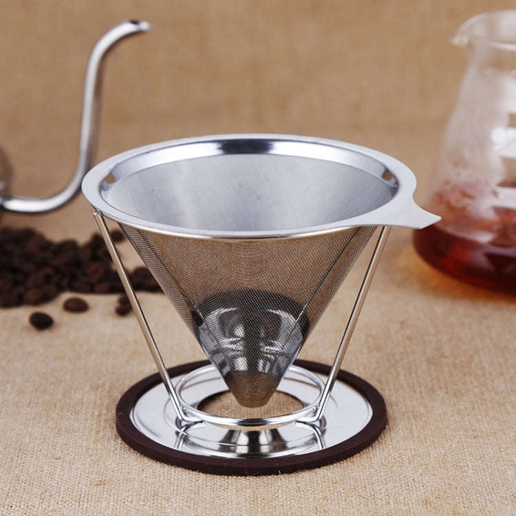 Stainless Steel Filter Cone Filter Cartridge Tea Coffee Free Paper Filter Cup(Silver)