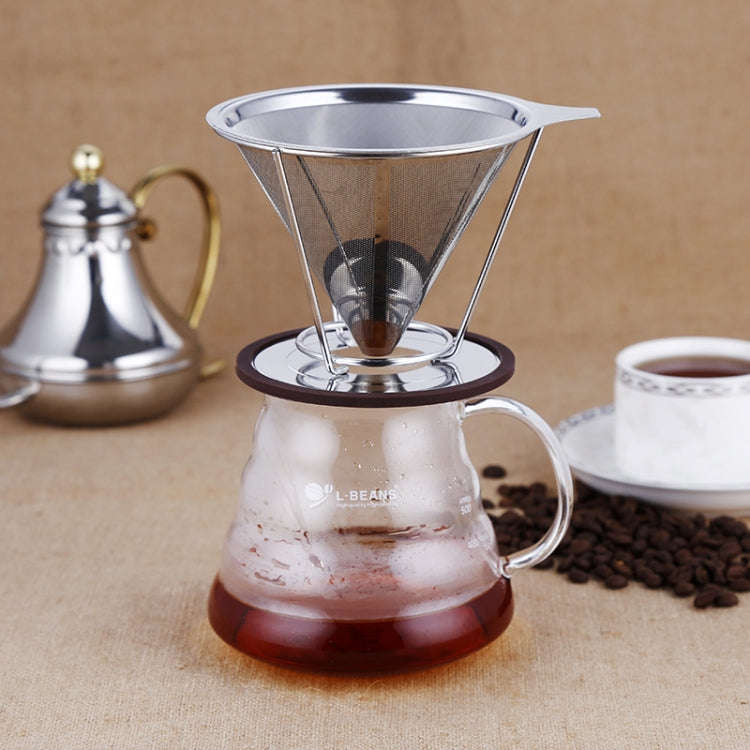 Stainless Steel Filter Cone Filter Cartridge Tea Coffee Free Paper Filter Cup(Silver)