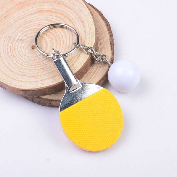 2 PCS Creative Metal table Tennis Keychain Handmade Jewelry Gift Sports Keychain, Specification:2...