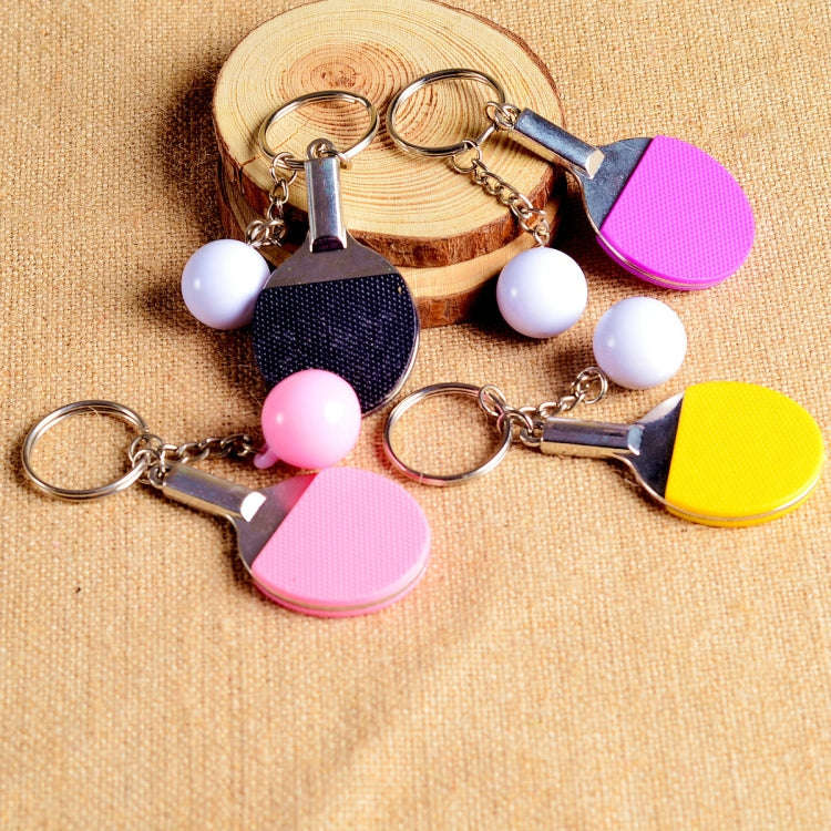 2 PCS Creative Metal table Tennis Keychain Handmade Jewelry Gift Sports Keychain, Specification:2...