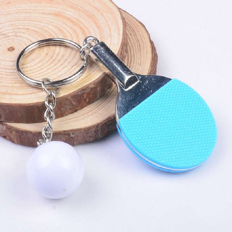 2 PCS Creative Metal table Tennis Keychain Handmade Jewelry Gift Sports Keychain, Specification:2...