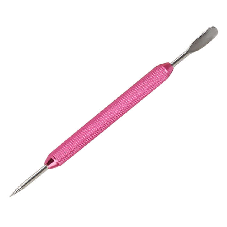 Fancy Coffee Pull Flower Needle Stainless Steel Carved Rod Crochet Flower Needle(Pink)