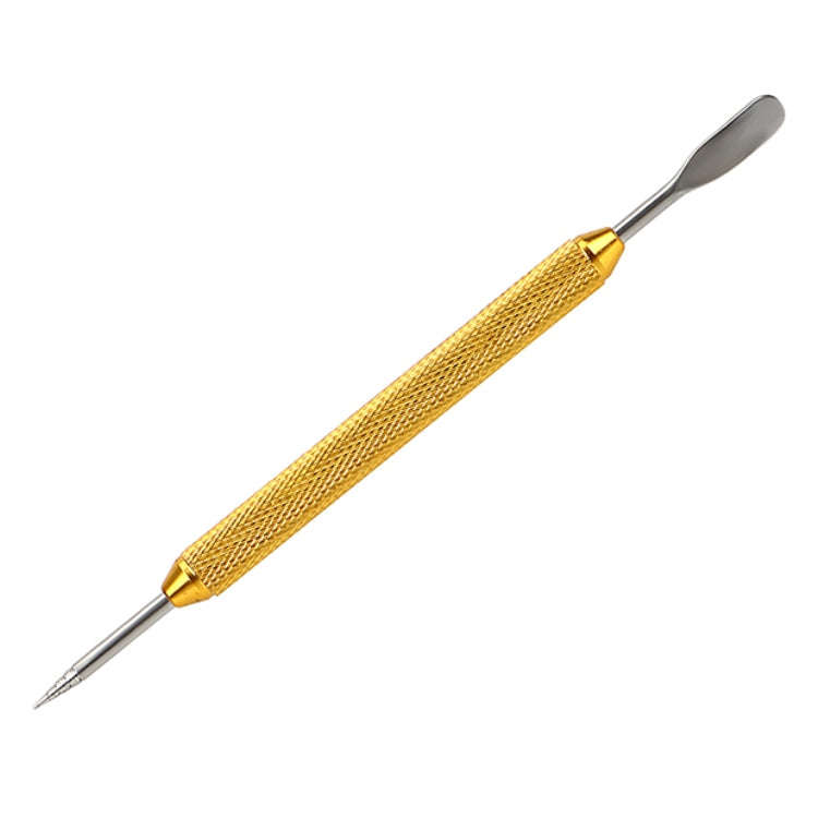Fancy Coffee Pull Flower Needle Stainless Steel Carved Rod Crochet Flower Needle(Gold)