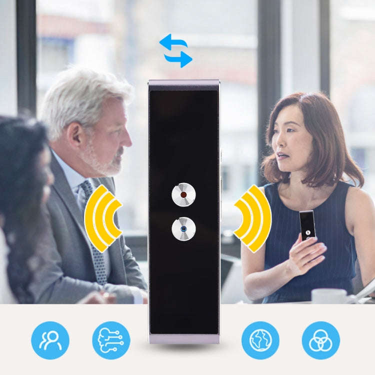 T8+ Portable Smart Voice Translator Smart Business Travel Real Time AI Translator Translation Mac...