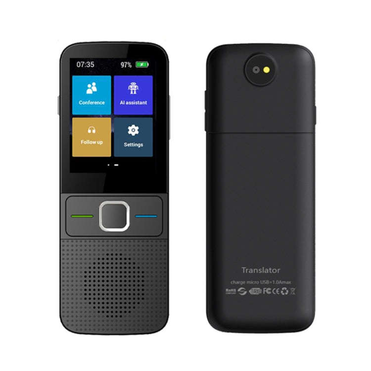 T10 Portable WIFI Smart Voice Translator Smart Business Travel Real Time AI Translator Translatio...
