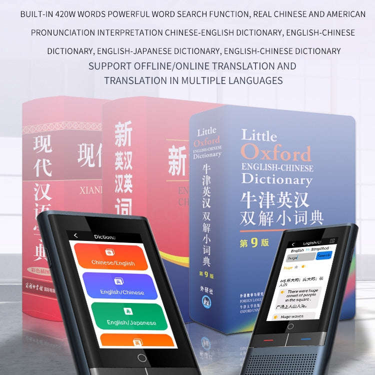 Z6 4G Version 3.1 inch Screen Smart Voice Translator for Business Travel 1GB+16GB Support 138 Lan...